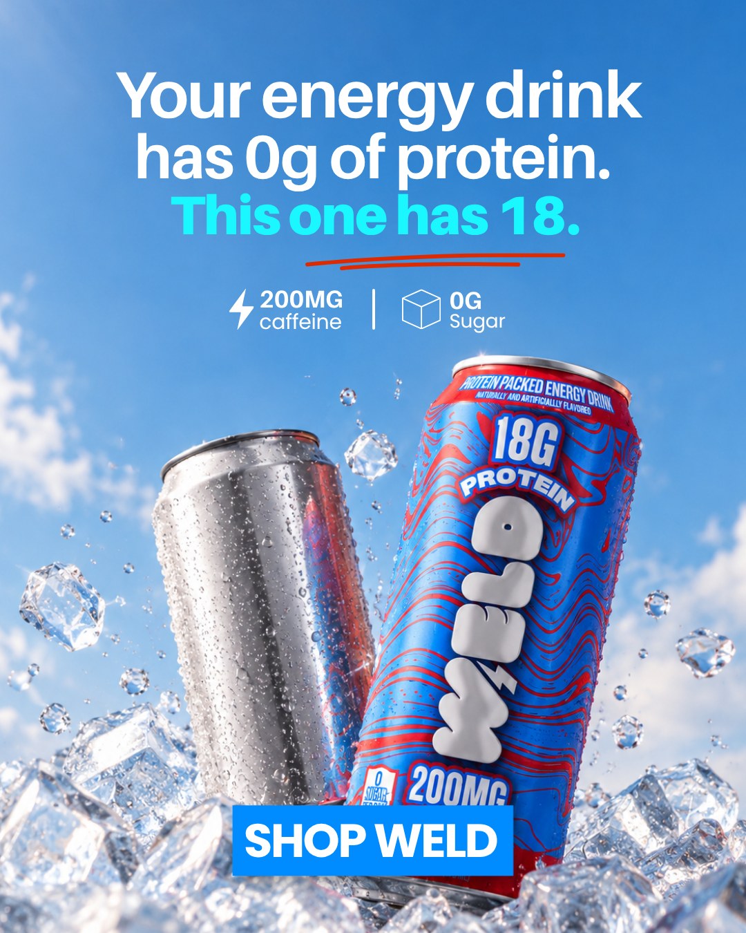 Sample static for WELD: Energy drink, with protein